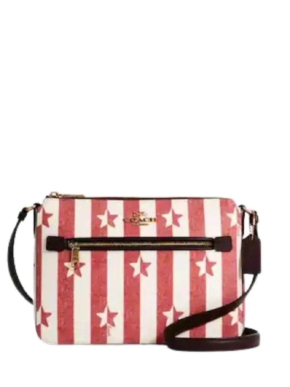 NWT Coach GALLERY FILE BAG WITH STRIPE STAR PRINT